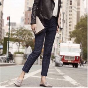 Banana Republic Avery blue plaid ankle pants
